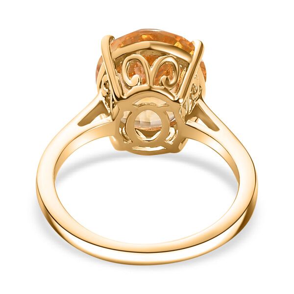 AA Citrin Ring 925 Silber vergoldet (Größe 16.00) ca. 4,56 ct image number 6