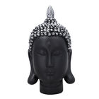 Buddha Kopf Figur, Größe 10,5x10x20 cm, Schwarz und Silber image number 0