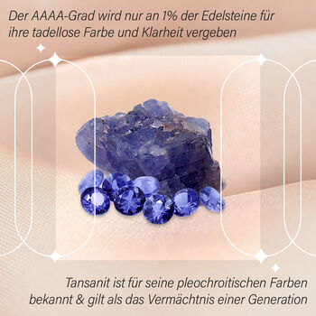 RHAPSODY AAAA Tansanit und VS Diamant Ring in 950 Platin - 1,45 ct.