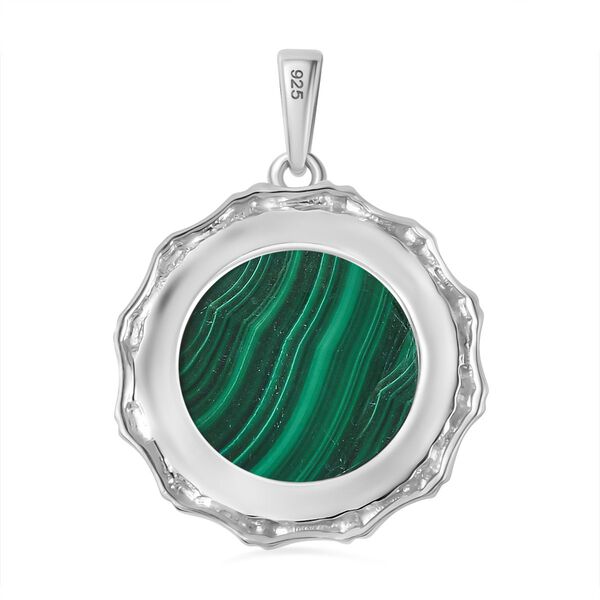 Malachit Anhänger 925 Silber platiniert ca. 13.84 ct image number 4
