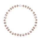 Keramik-Halskette, ca. 50 cm, silberfarben