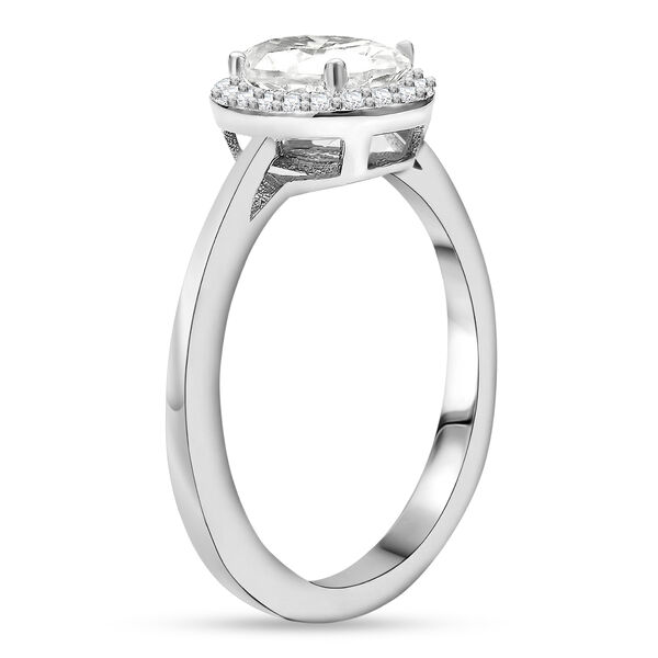 Moissanit-Ring, 925 Silber Platin  ca. 1,48 ct image number 4