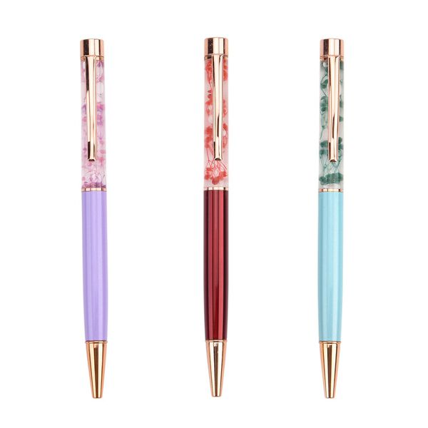 LIVMORE 3er-Set Kugelschreiber mit 3 blauen Tinten und Geschenkbox, Lila, blau und rot, 14x1cm