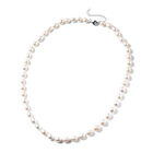 Weiße Süßwasserzucht Perle Halskette ca. 45 cm 925 Silber rhodiniert image number 0