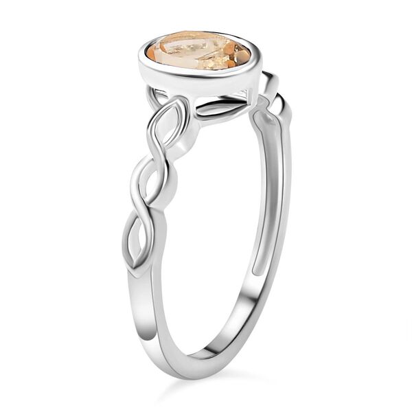 Citrin Ring 925 Silber (Größe 17.00) ca. 0,78 ct image number 5