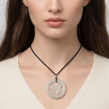 Wei&szlig;e Jade Halskette Flexibles cm ca. 110.00 ct