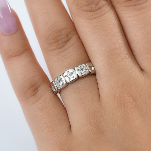 D'Joy AAA Pr&auml;mie Malagasy Mondstein Ring 925 Silber platiniert (Gr&ouml;&szlig;e 17.00) ca. 0,36 ct image number 3