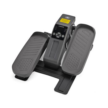 LIVMORE -Kompakter Elektro Stepper, Anti Rutsch Pedale, Anzeige und Fernbedienung, 47 x 42 x 23.5 cm, Schwarz
