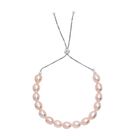 AA Pfirsich-Süßwasser Perle Armband ca. 26.75 cm 925 Silber rhodiniert