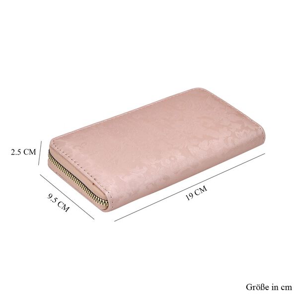Brieftasche mit Renaissance-Pr&auml;gung und RFID-Schutz, 20x10x3 cm, Rosa image number 7