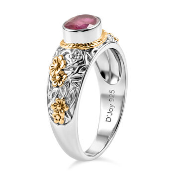 D'Joy Royal Bali -  Afrikanischer Rubin (Fissure gef&uuml;llt) Ring 925 Silber (Gr&ouml;&szlig;e 17.00) ca. 1.89 ct