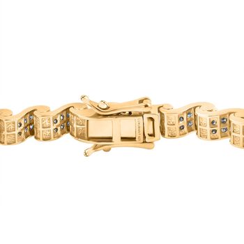 LUXURIANT SGL zertifiziertes SI-GH Labor Diamant 19cm Armband, 925 Silber 750 Gelbgold Vermeil - 4,50 ct.