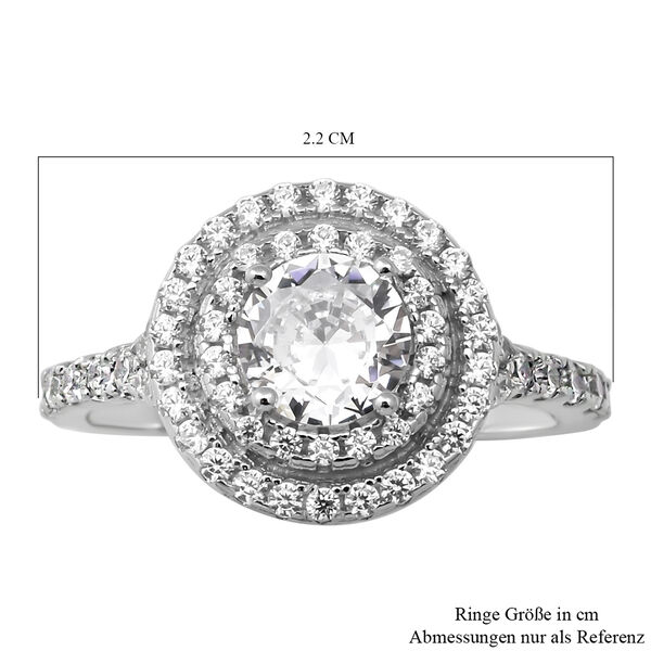 LUSTRO STELLA - Wei&szlig;er Zirkonia Ring 925 Silber rhodiniert  ca. 2,01 ct image number 3