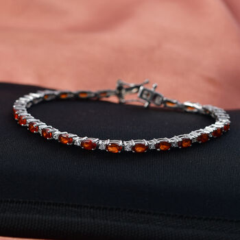 D'Joy AAA Hessonit Granat und Zirkon 20cm Armband - 9,23 ct.