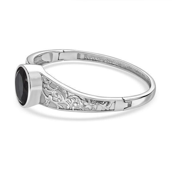 Farbwechsel-Alexandrit-Quarz-Triplette Armreif ca. 19 cm 316L Edelstahl ca. 17.31 ct image number 3