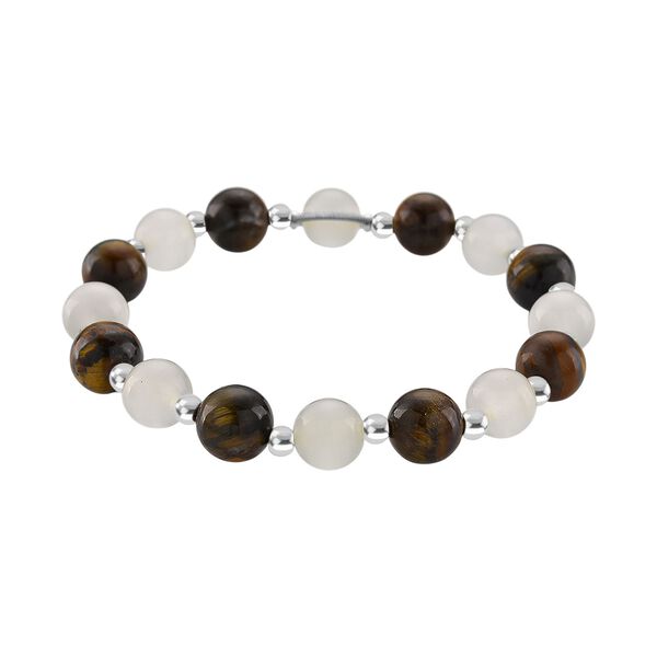 3er Set - Gelbes Tigerauge, Erstellt weißes Katzenaugen Armband, ca. 175.00 ct image number 5