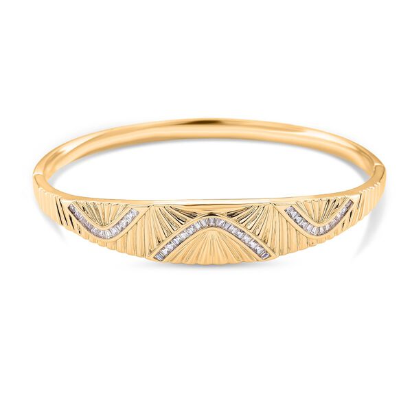 Weißer Zirkonia Armreif ca. 19 cm Nickelfreies Messing 0.60 ct image number 0