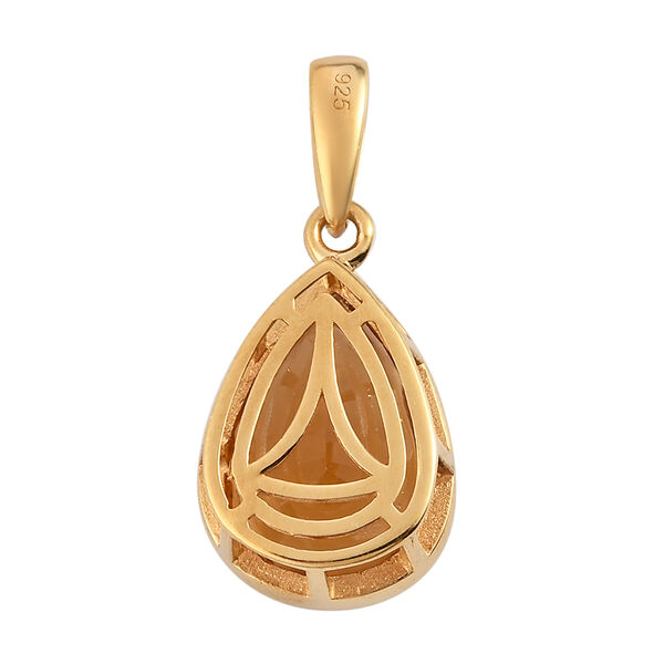 Citrin und wei&szlig;er Zirkon-Anh&auml;nger, 925 Silber vergoldet ca. 4.70 ct image number 5