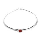 Evertrue Edelstein-Halskette mit 7 austauschbaren Edelsteinen, ca. 45 cm, reiner Edelstahl, ca. 24.50 ct