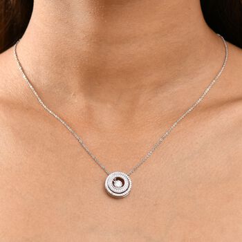 Moissanit Anh&auml;nger mit 50cm Kette - 0,94 ct.