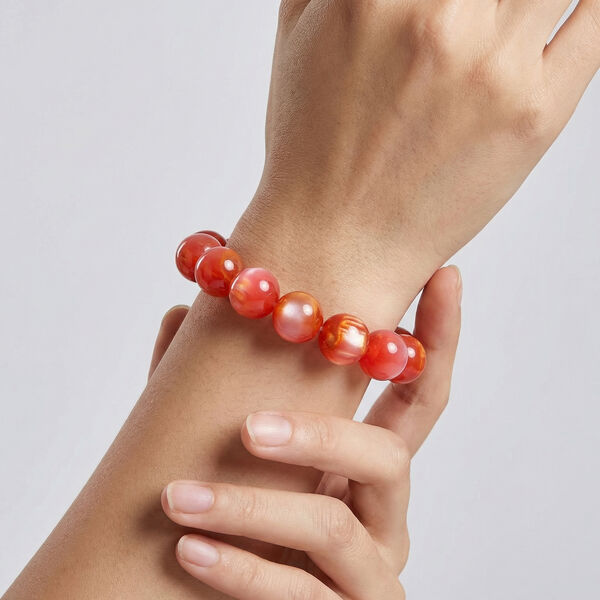 Simuliertes flexibles Kirschquarz-Armband - 180 ct. image number 3