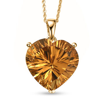 D'Joy AA Citrin Ring und Anh&auml;nger mit 50cm Kette