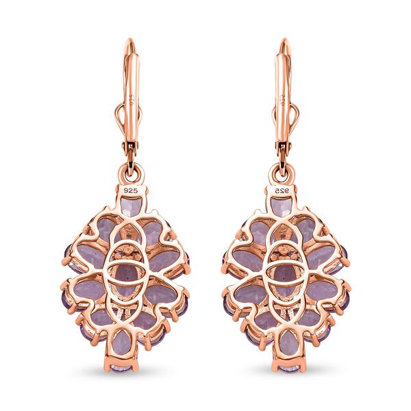 Rose de France Amethyst Ohrringe, 925 Silber ros&eacute;vergoldet ca. 9.27 ct image number 5