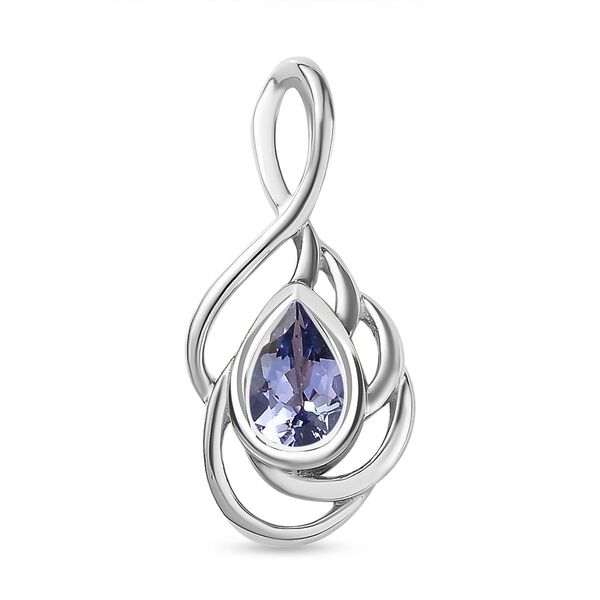 Tansanit Anhänger, 925 Silber platiniert - 0,35 ct. image number 0
