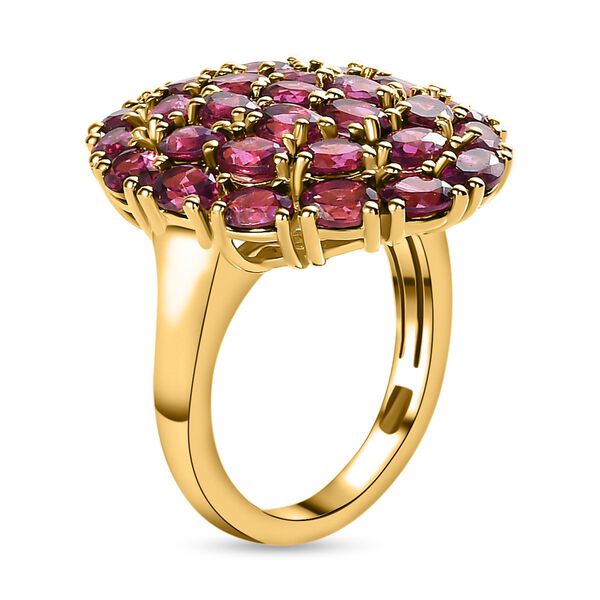 Rhodolith Granat Ring, 925 Silber Gelbgold Vermeil (Gr&ouml;&szlig;e 17.00) ca. 6,98 ct image number 5