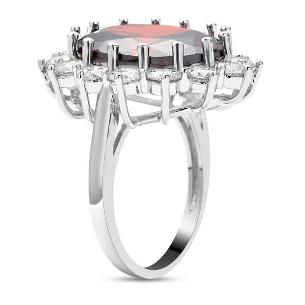 3er-Set- Roter und wei&szlig;er Zirkonia-Ring, Anh&auml;nger und Ohrringe - 27 ct. image number 4