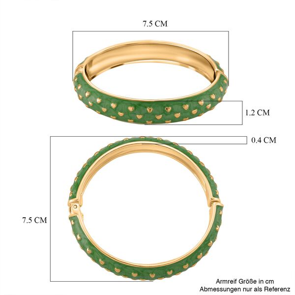 Emaille-Armreif im Punkt-Design, Hellgr&uuml;n, ca. 18,5 cm image number 7