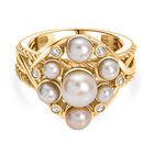 Süßwasser Perle (6-6.5 mm) Ring Nickelfreies Messing (Größe 18.00) 6.74 ct