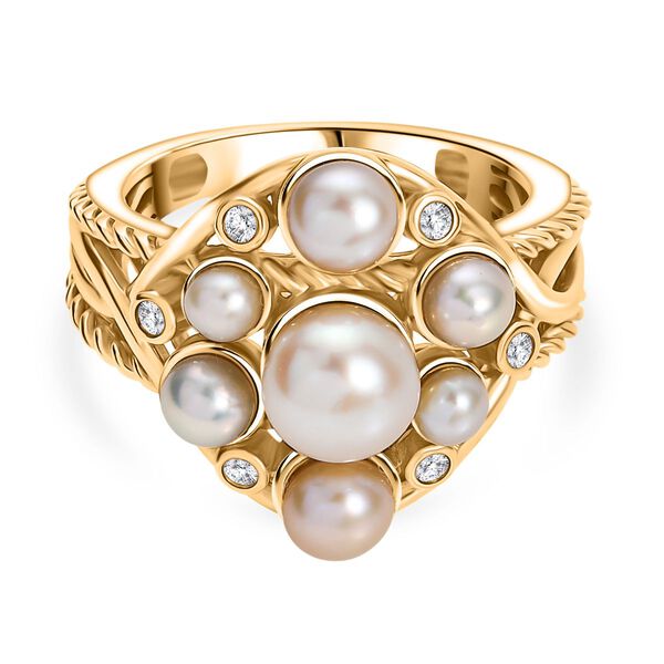 Süßwasser Perle (6-6.5 mm) Ring Nickelfreies Messing (Größe 18.00) 6.74 ct image number 0