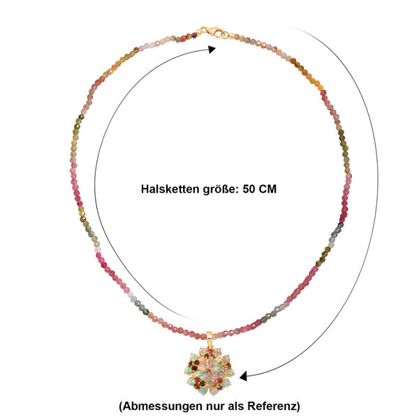 D'Joy Multi Turmalin und &auml;thiopischer Welo Opal Anh&auml;nger mit 45cm Kette - 31,97 ct. image number 5