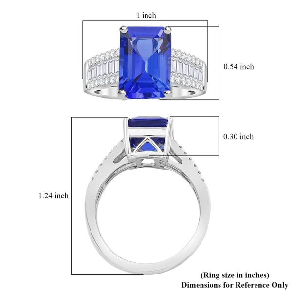RHAPSODY AAAA Tansanit und VS Diamant Ring in 950 Platin - 5,30 ct. image number 5