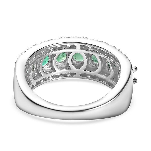 Kagem sambischer Smaragd und Zirkon-Ring - 2,04 ct. image number 6