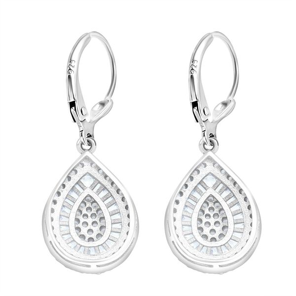 Lustro Stella Wei&szlig;er Zirkonia Ohrringe 925 Silber rhodiniert image number 10