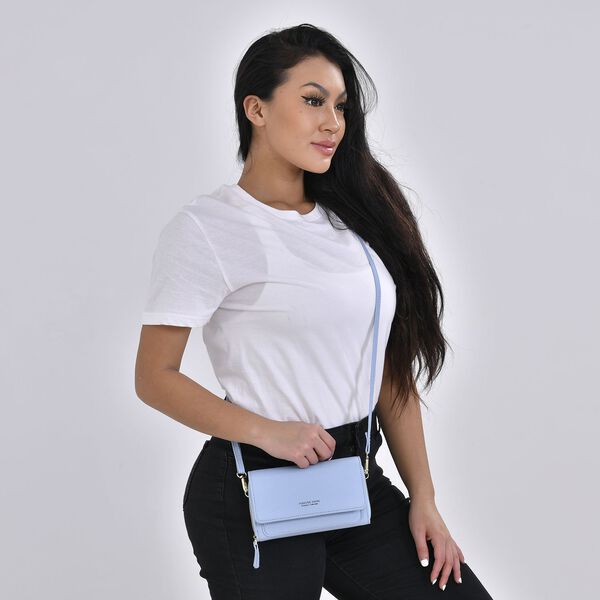 Crossbody-Tasche mit RFID-Schutz, Blau image number 11