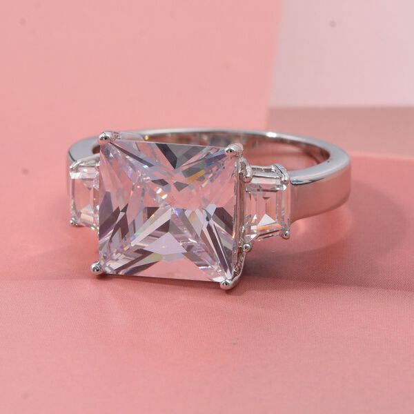 Lustro Stella Weißer Zirkonia Trilogie Ring image number 1