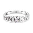LUSTRO STELLA Hergestellt mit Feinster ZIRKONIA Ring 925 Silber platiniert (Größe 16.00) ca. 2,16 ct