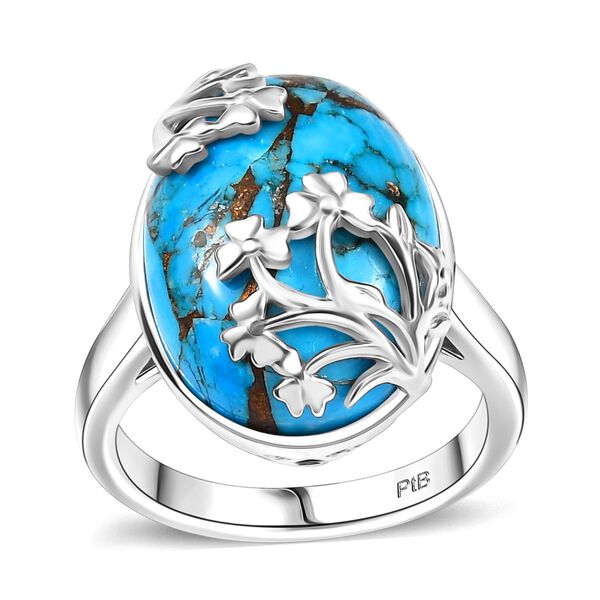 Kastanie Sole T&uuml;rkis Ring Messing (Gr&ouml;&szlig;e 17.00) ca. 11,35 ct image number 3