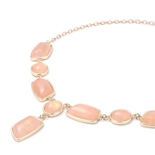 Rosenquarz-Halskette, 45 cm, rosafarben ca. 134,50 ct image number 3