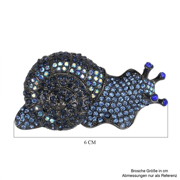 Mehrfarbiger Kristall Brosche  Schwarz image number 6