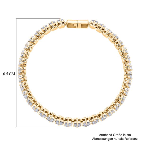 D'Joy Moissanit Armband ca. 19 cm 925 Silber 750 Gelbgold Vermeil ca. 10,03 ct. image number 5