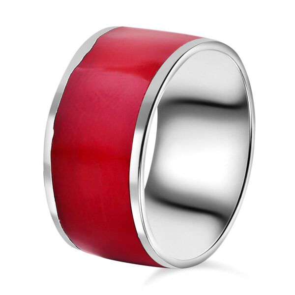 Royal Bali - Koralle Ring, 925 Silber (Gr&ouml;&szlig;e 19.00) image number 3