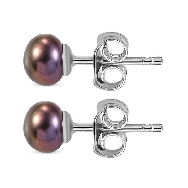 Süßwasser Pfau Perle Ohrringe image number 5