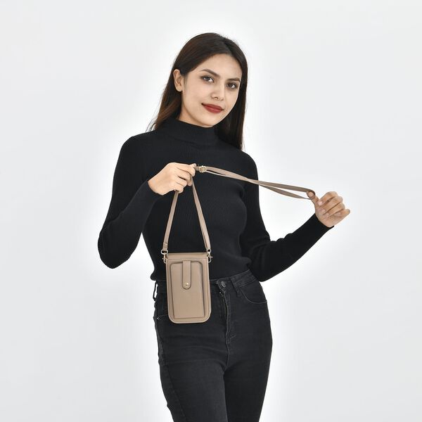 Crossbody Tasche mit RFID Schutz, Braun image number 3