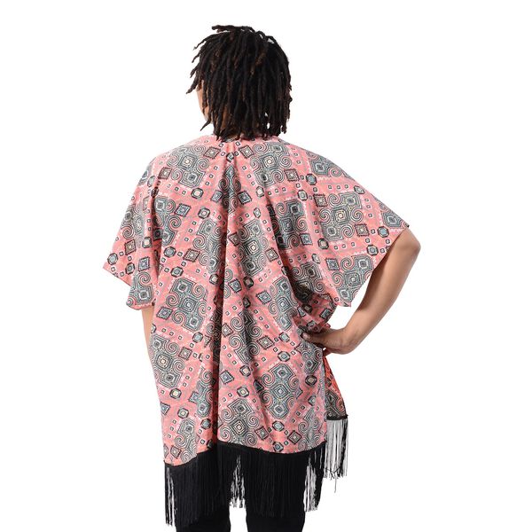 Kimono mit Quasten, Einheitsgr&ouml;&szlig;e Rosa image number 2