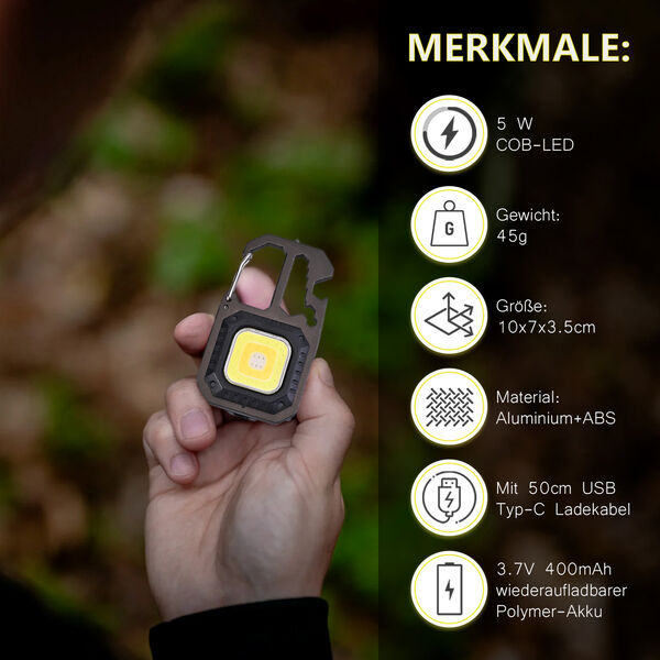 Multifunktions-LED-Taschenlampe und Notfallwerkzeug image number 7