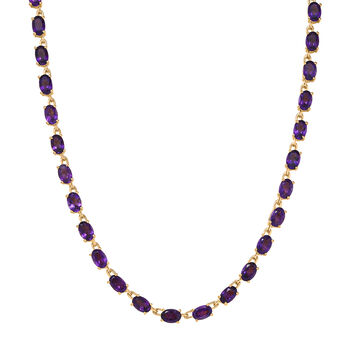 EVER TRUE Afrikanischer Amethyst Halskette ca. 45 cm Nickelfreies Messing ca. 23.52 ct